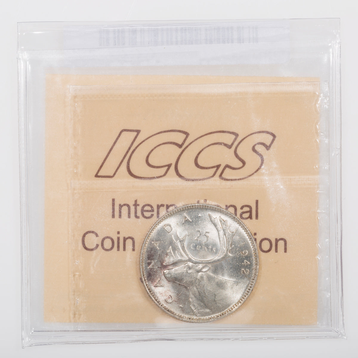 25 Cent 1942 ICCS MS-64