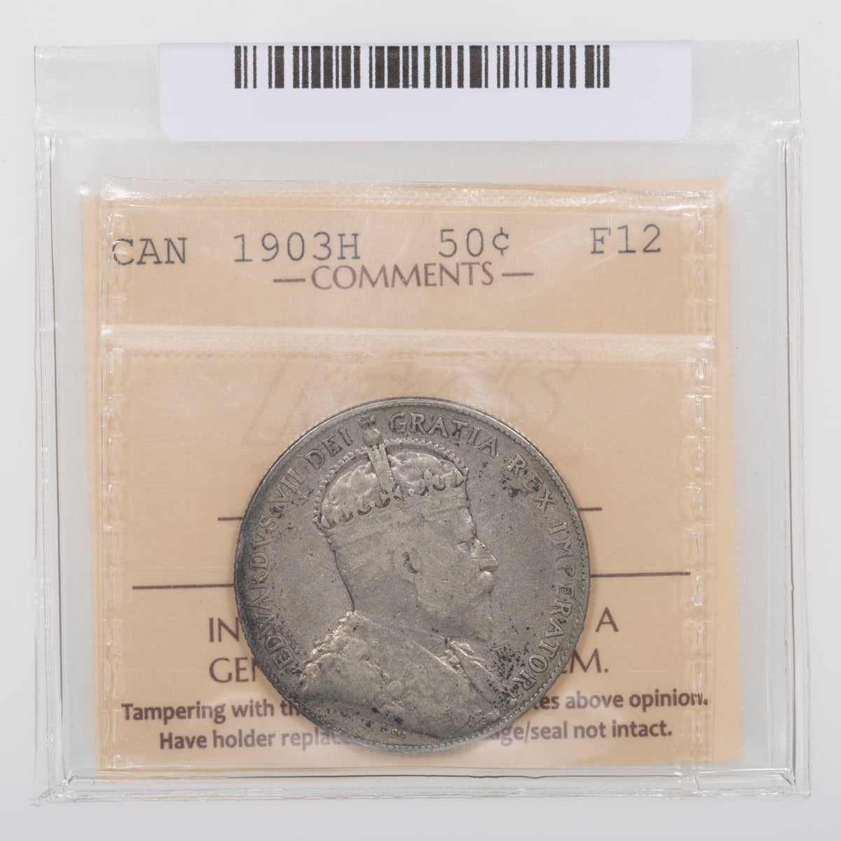 50 Cent 1903H ICCS F-12