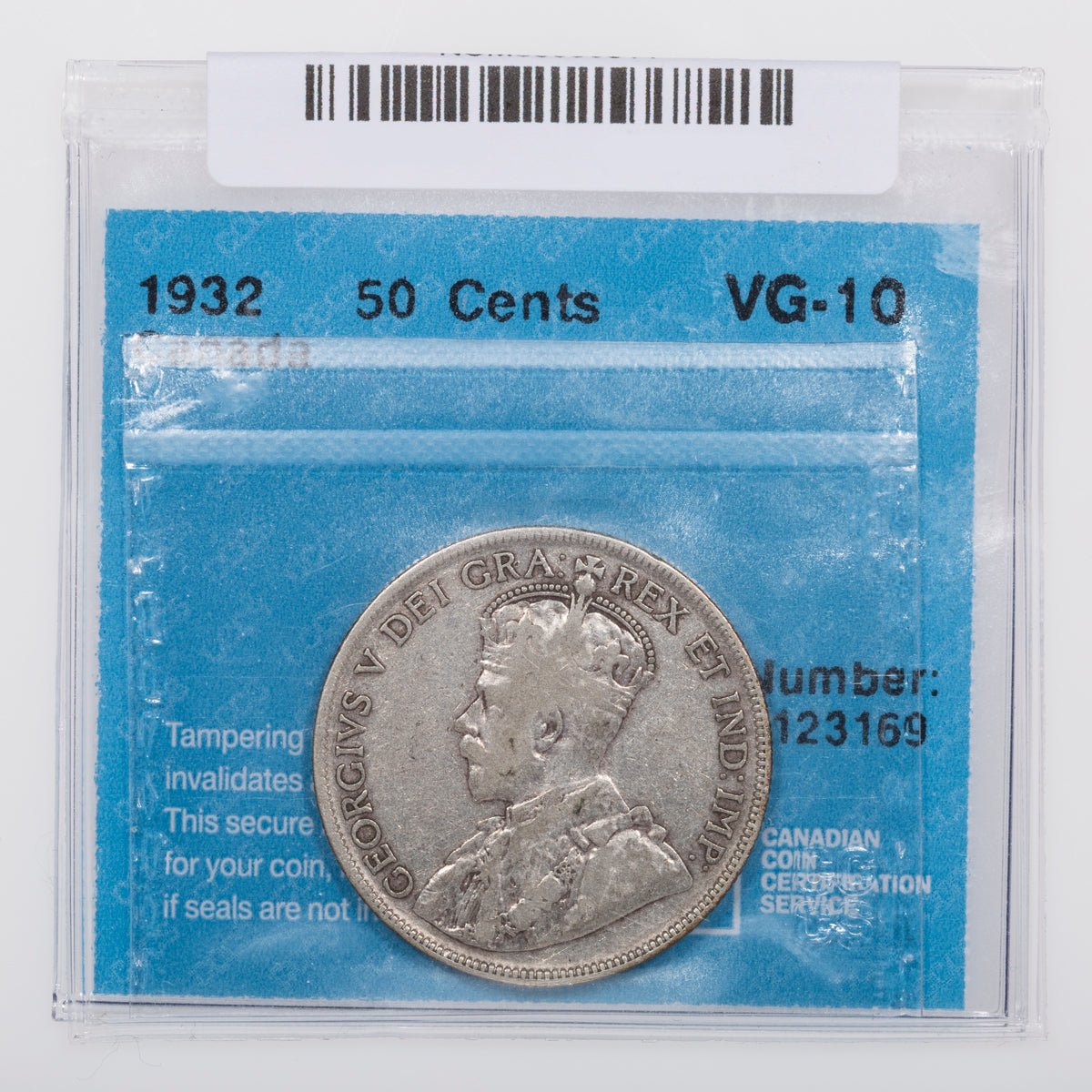 50 Cent 1932 CCCS VG-10