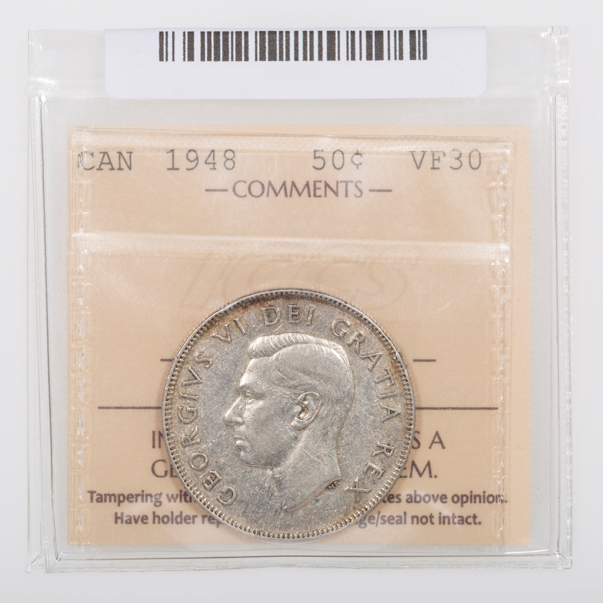 50 Cent 1948 ICCS VF-30