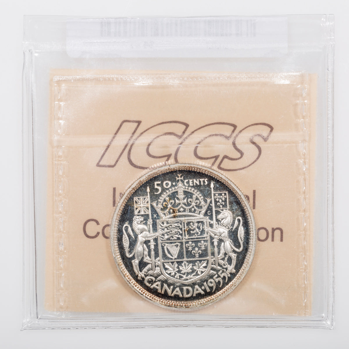 50 Cent 1955 ICCS PL-65 Heavy Cameo