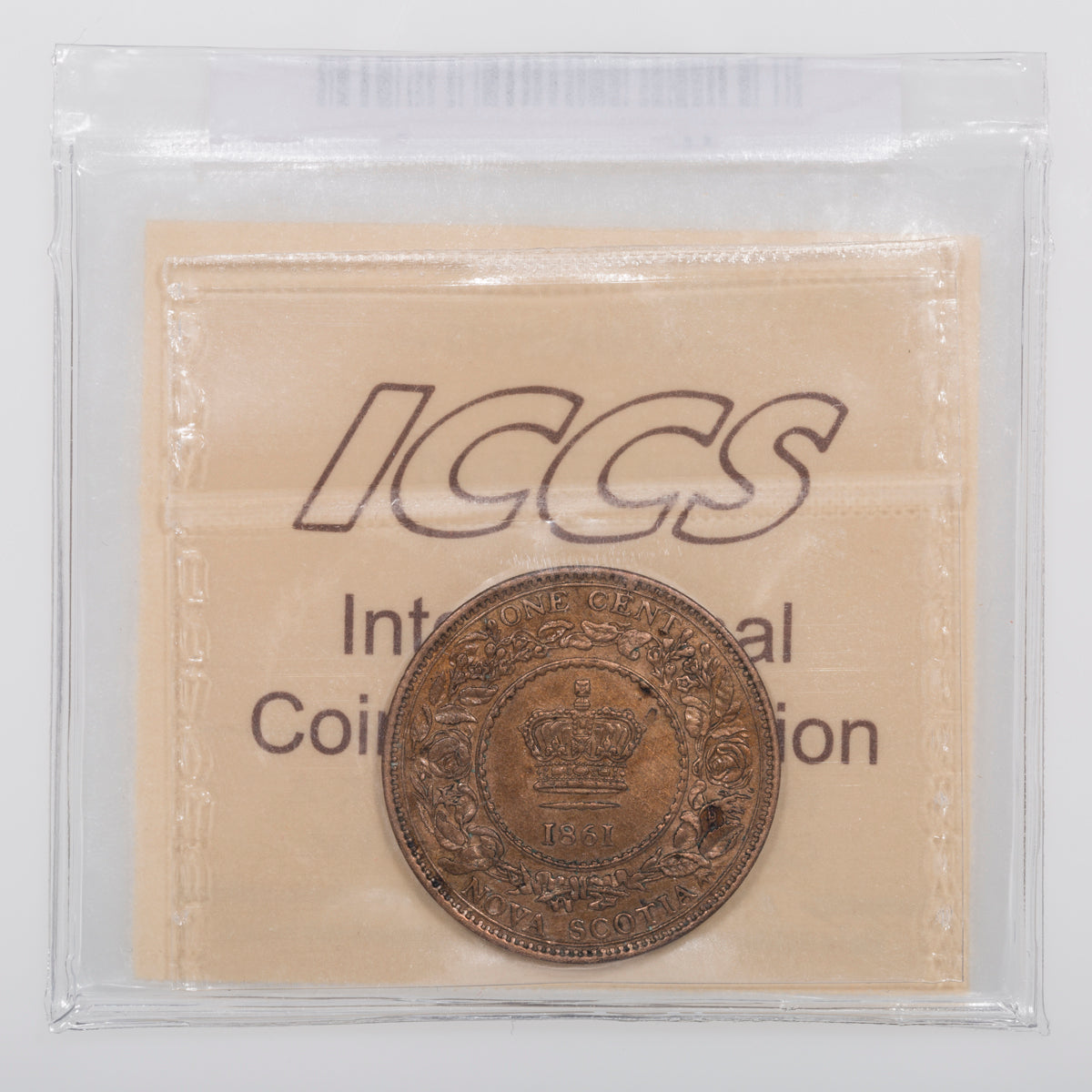 NS 1 Cent 1861 Small Bud ICCS EF-45