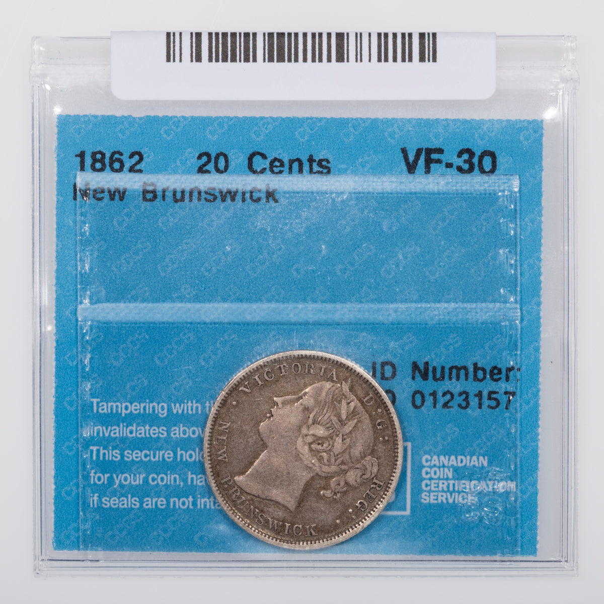 NB 20 Cent 1862 CCCS VF-30