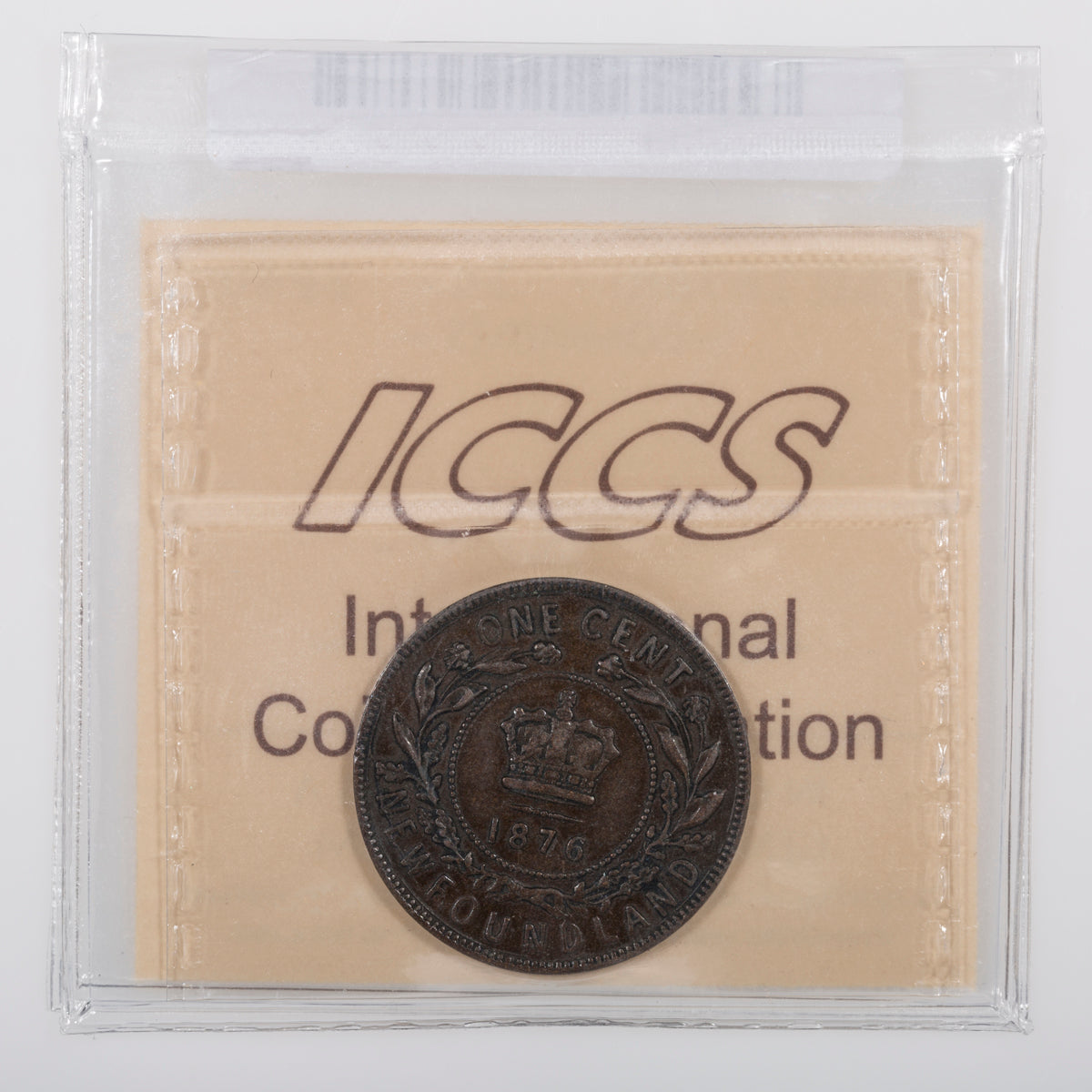 NFLD 1 Cent 1876H ICCS EF-40