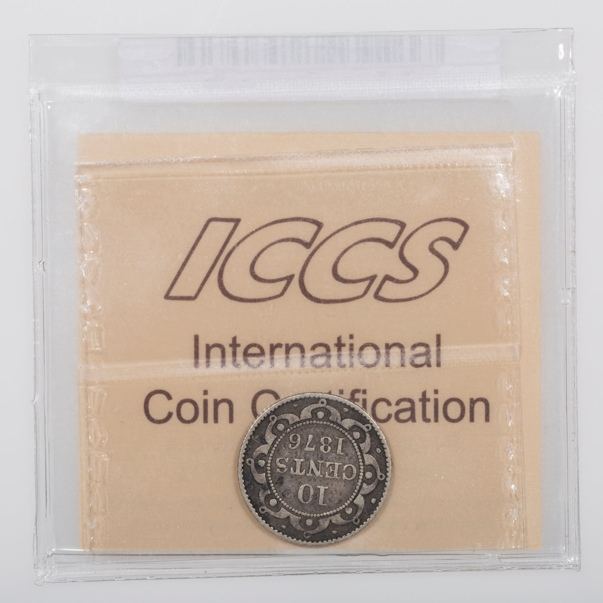 NFLD 10 Cent 1876H ICCS VG-10