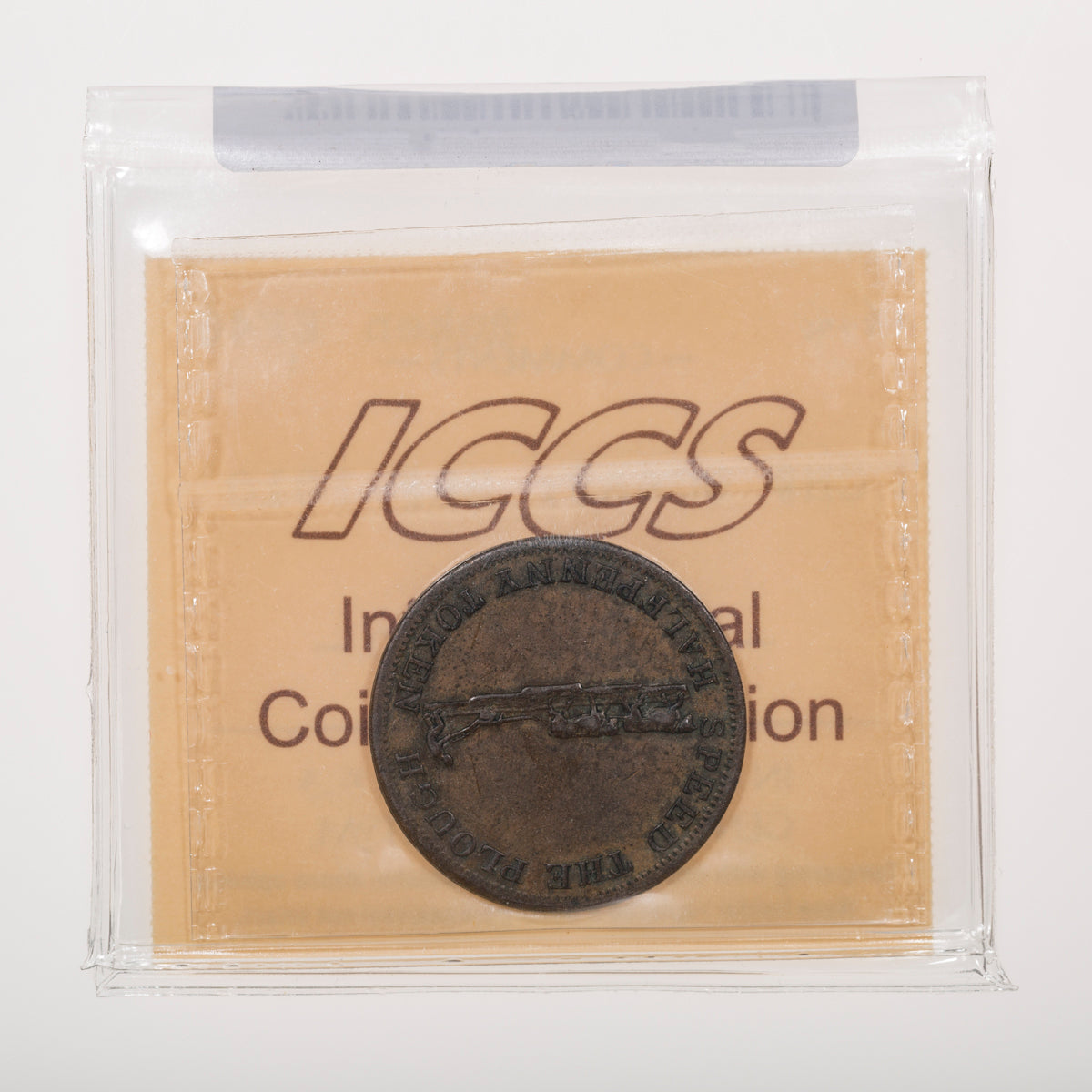 Upper Canada CH# UC-4A2 No Labour No Bread Token (1840) Short threshing floor, Near from "H" ICCS EF-40