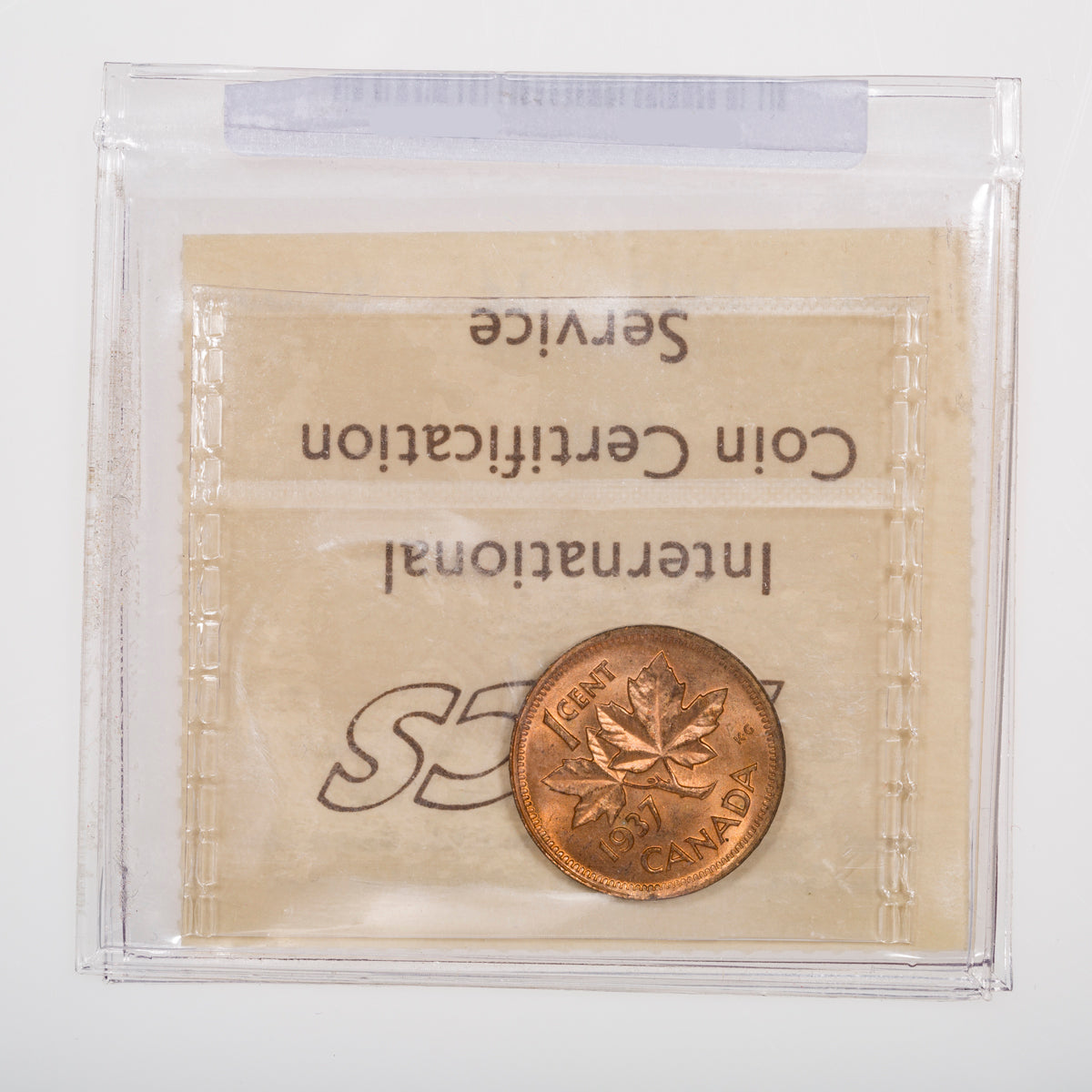 1 Cent 1937 ICCS MS-65 Red