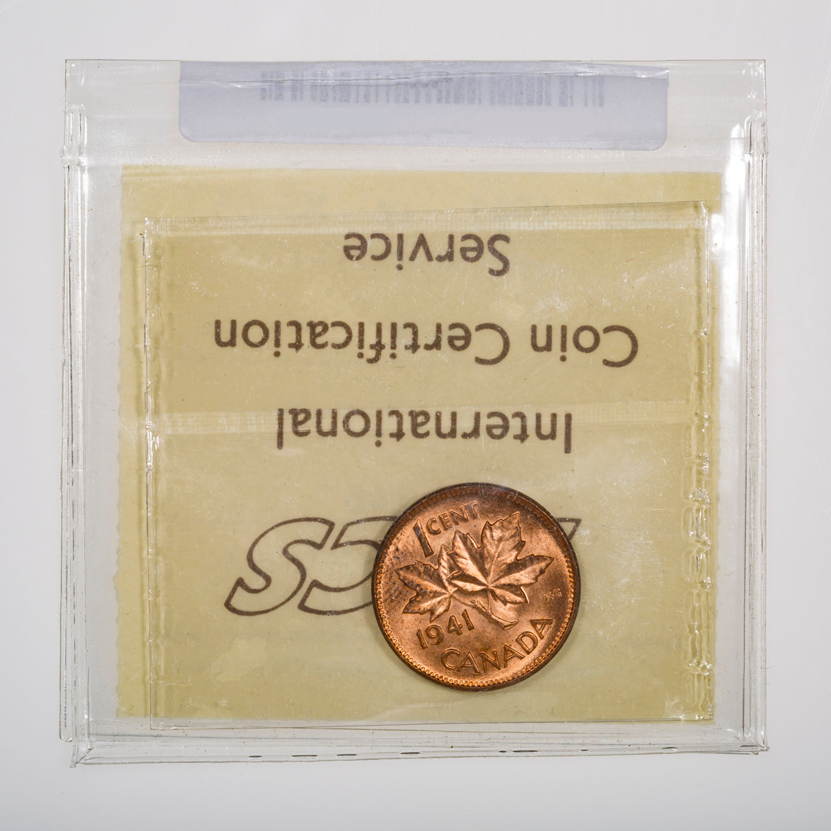 1 Cent 1941 ICCS MS-65 Red