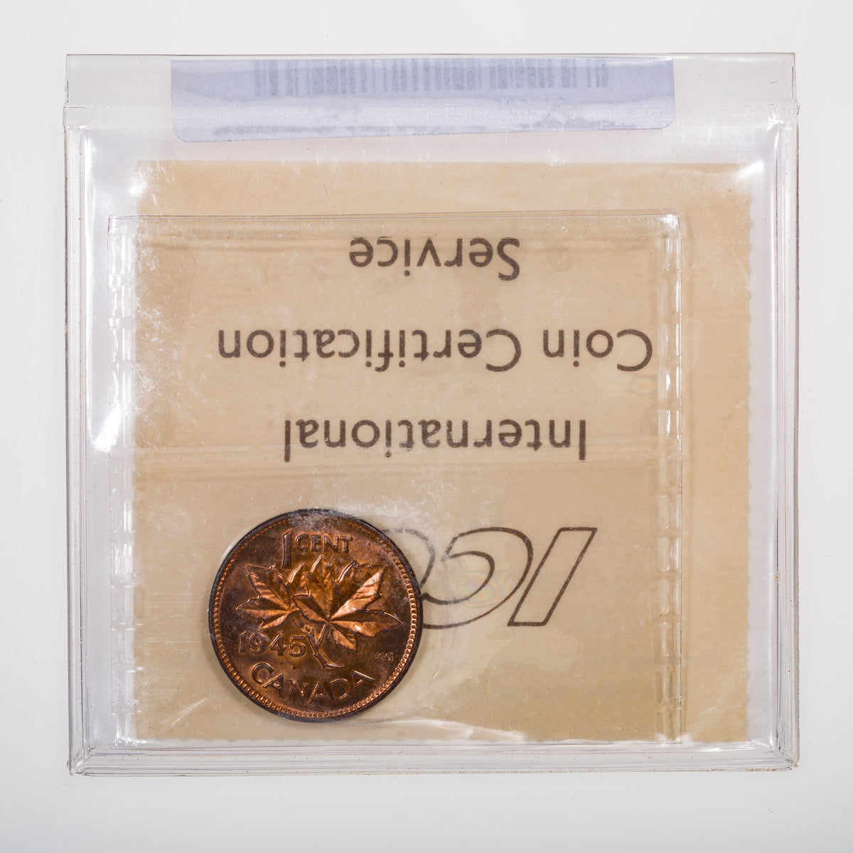 1 Cent 1945 ICCS MS-64 Red