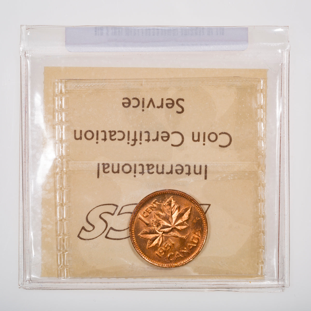 1 Cent 1951 ICCS MS-65 Red