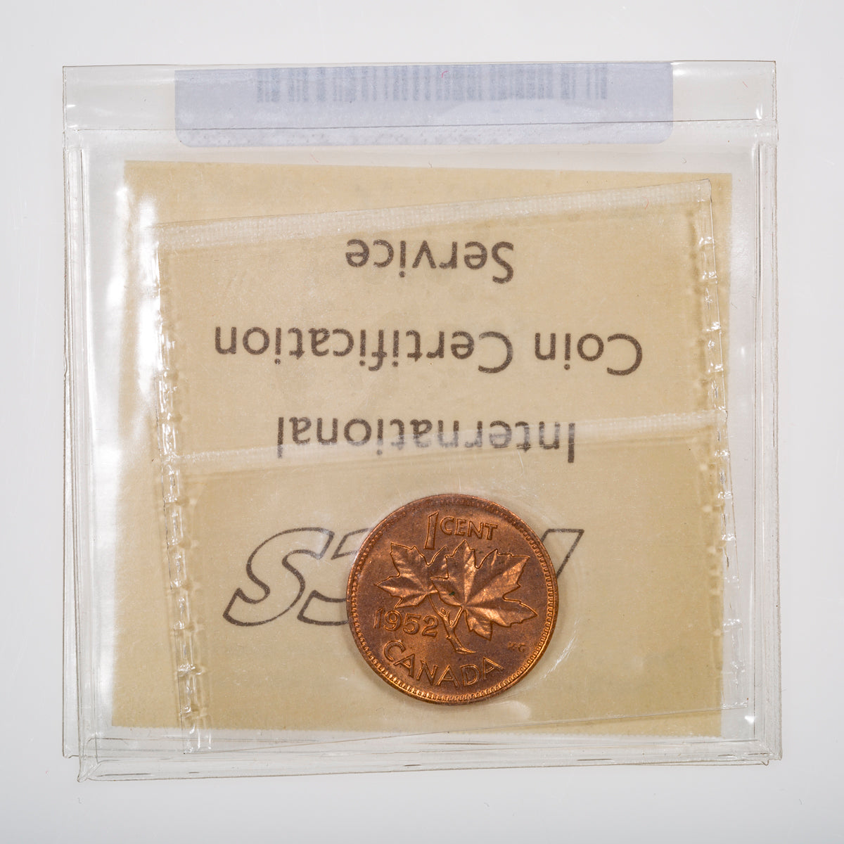 1 Cent 1952 ICCS MS-65 Red