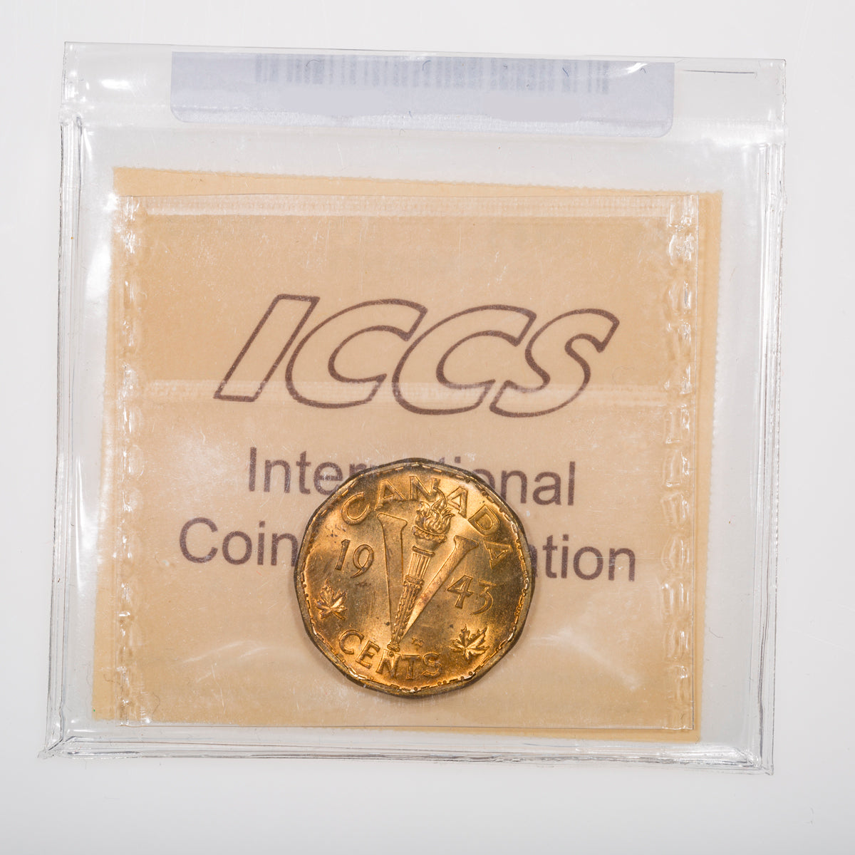 5 Cent 1942 ICCS MS-65