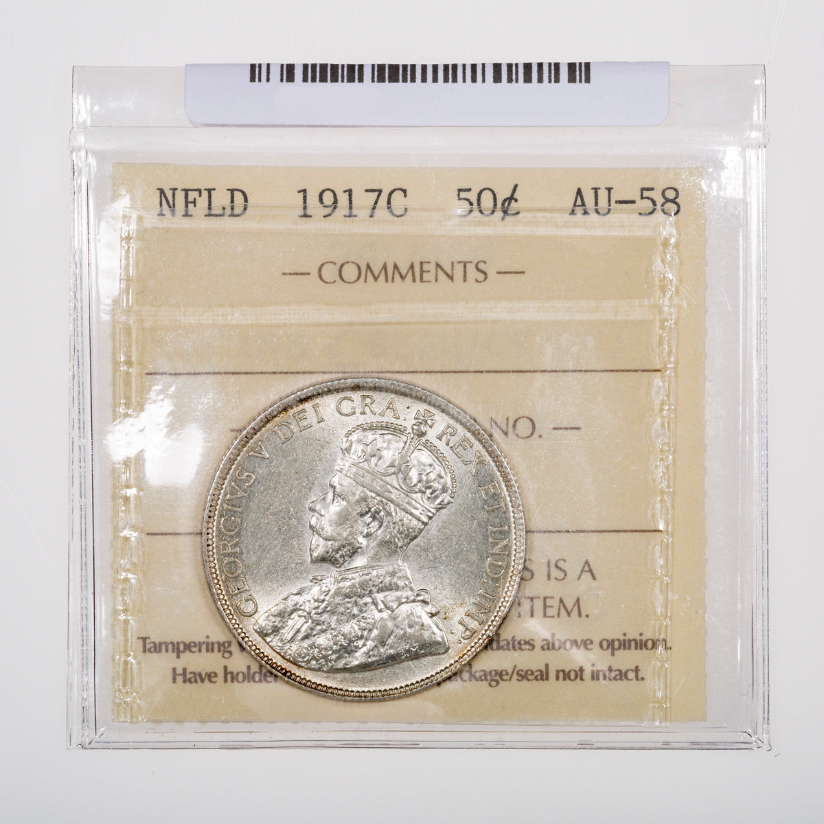 50 Cent 1917C ICCS AU-58