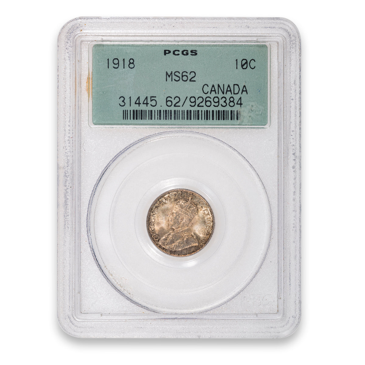 10 Cent 1918 PCGS MS-62