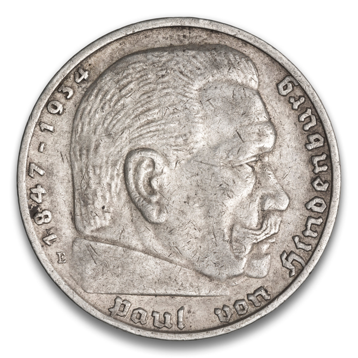 Germany Silver 5 Reichsmark 1936 E