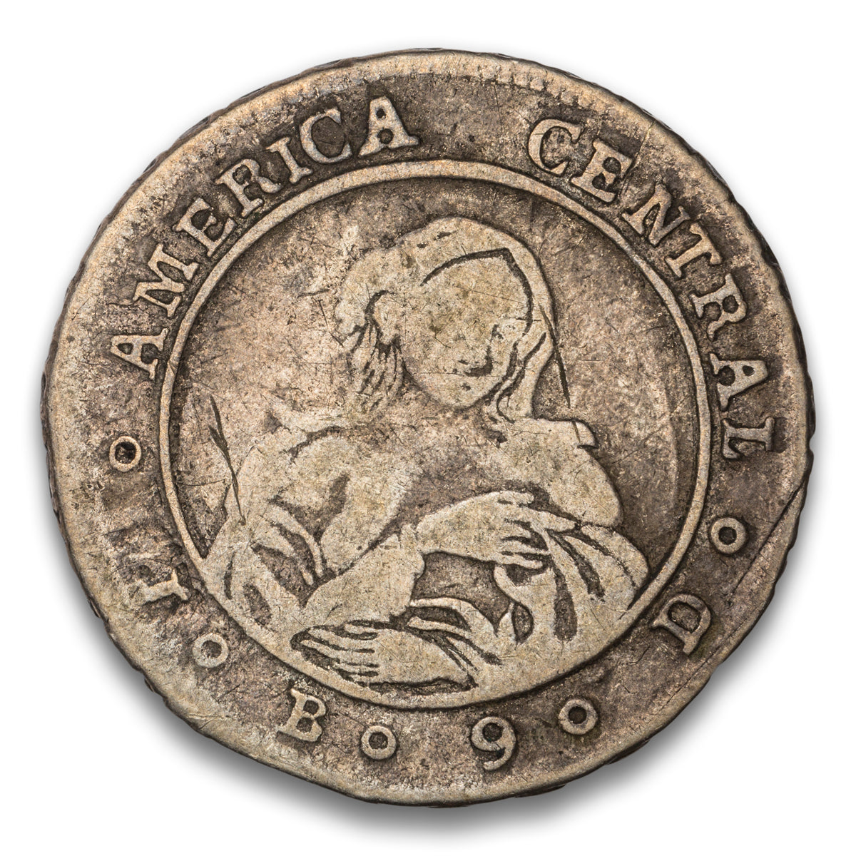 Costa Rica Silver 1 Real 1850 JB
