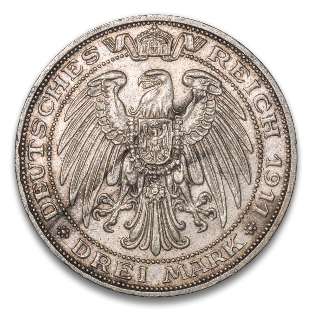 Prussia - German State Silver 3 Mark 1911 A