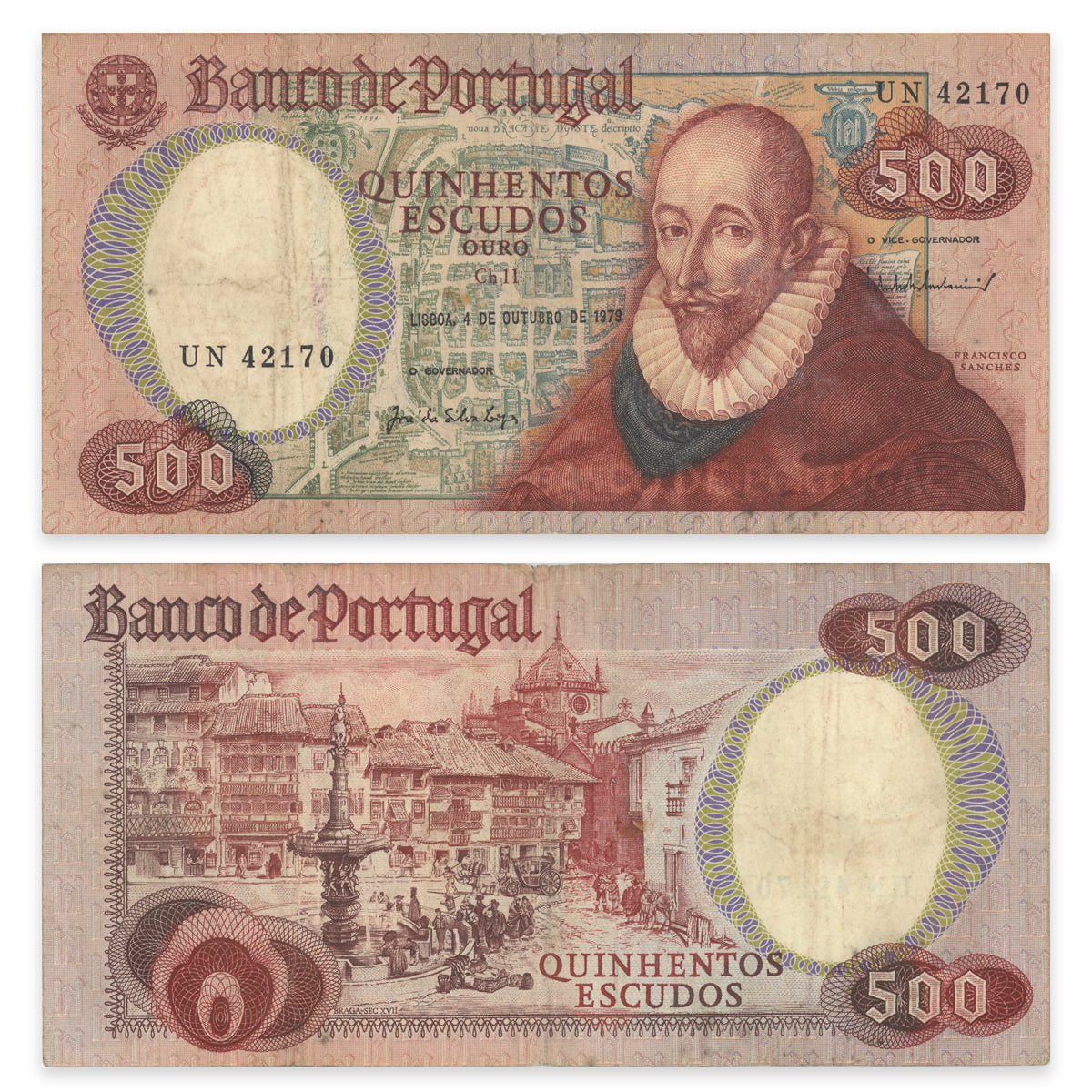 Portugal 500 Escudos 1979 P# 177a F-18