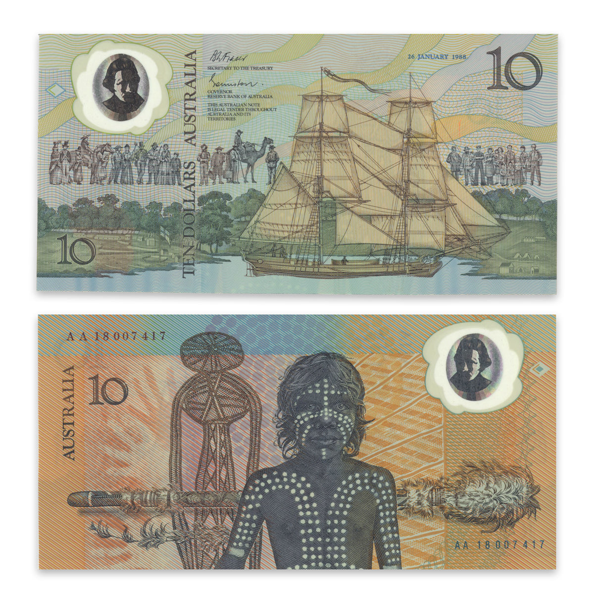 Australia 10 Dollars 1988 P# 49a GUNC-65