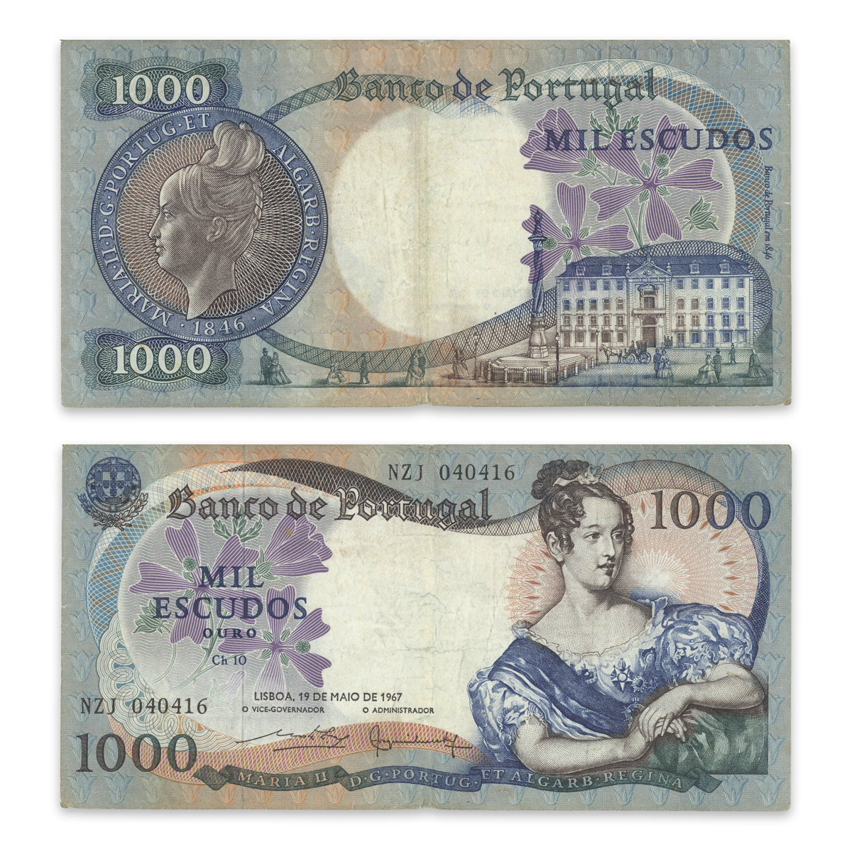 Portugal 1000 Escudos 1967 P# 172b F-18