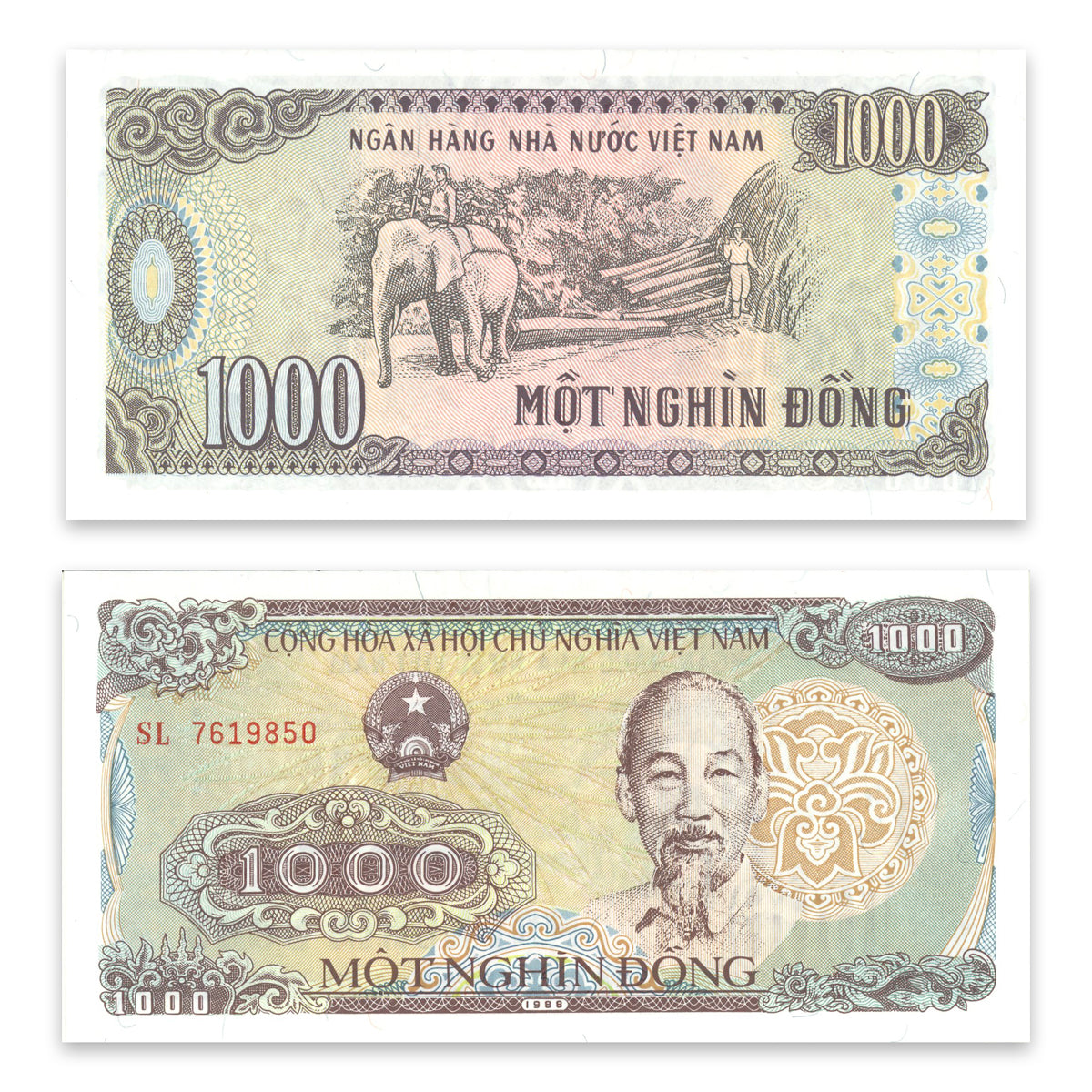 Vietnam 1000 Dong 1988 P# 106a GUNC-65