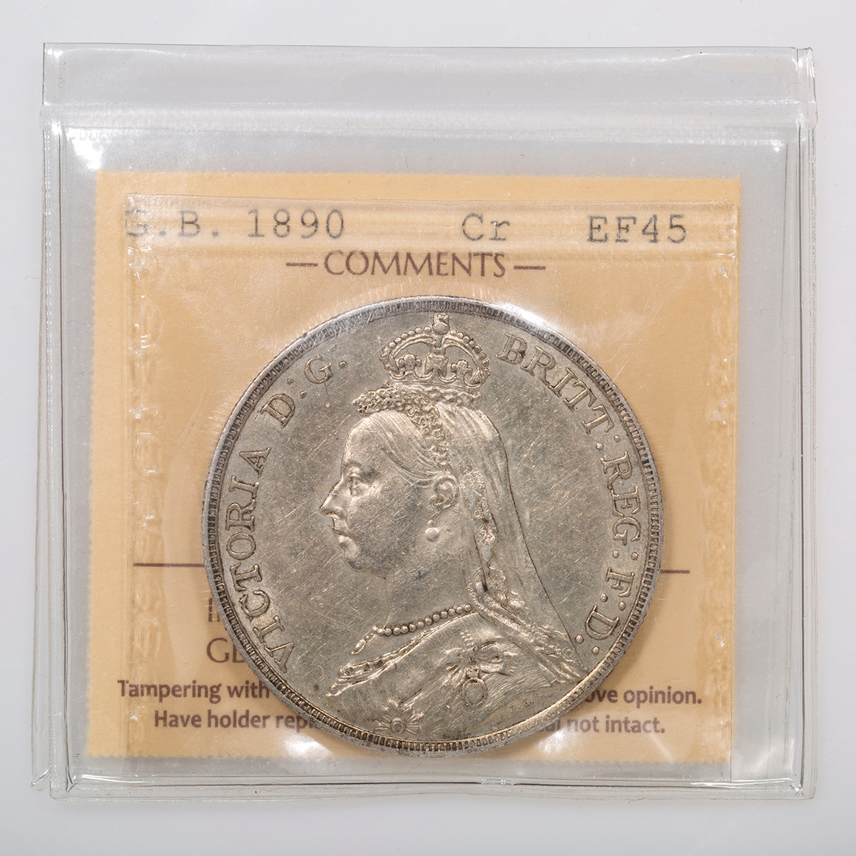 Great Britain Silver Crown 1890 EF-45