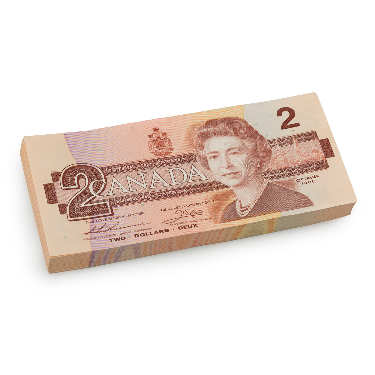 1986 $2 Original Banknote Set With BRX Replacement Note (100 Consecutive Notes)