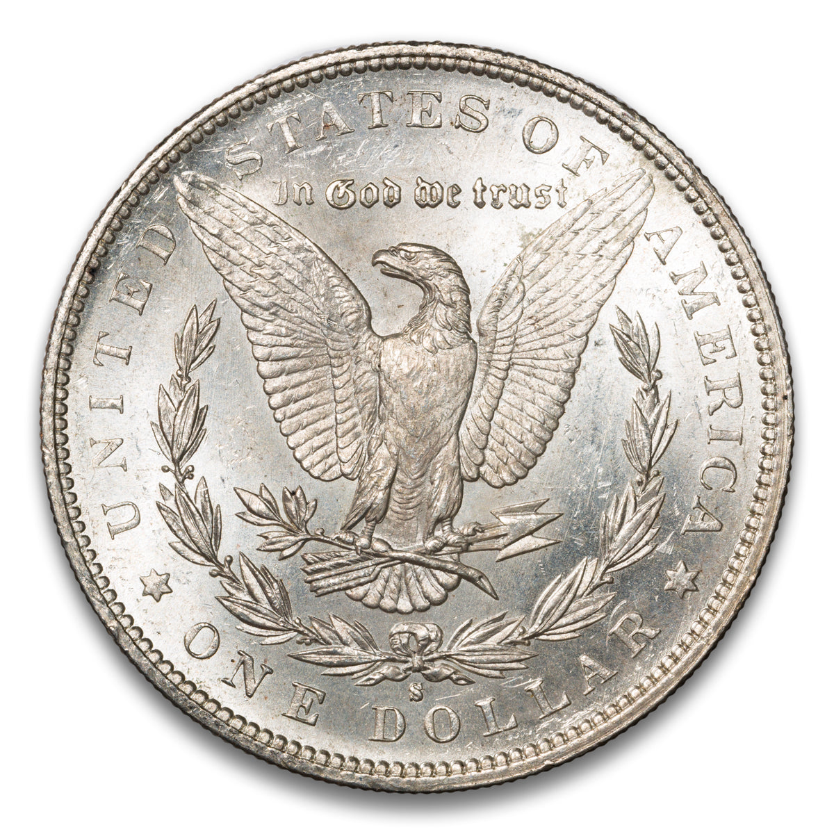US $1 Morgan 1891S Non-Certified MS-60