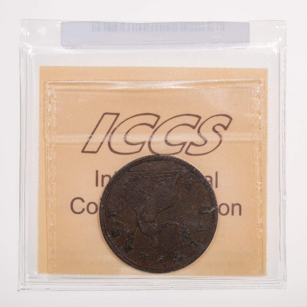 Nova Scotia CH# NS-26A2 Genuine British Copper Halfpenny 1815 Reeded ICCS F-12