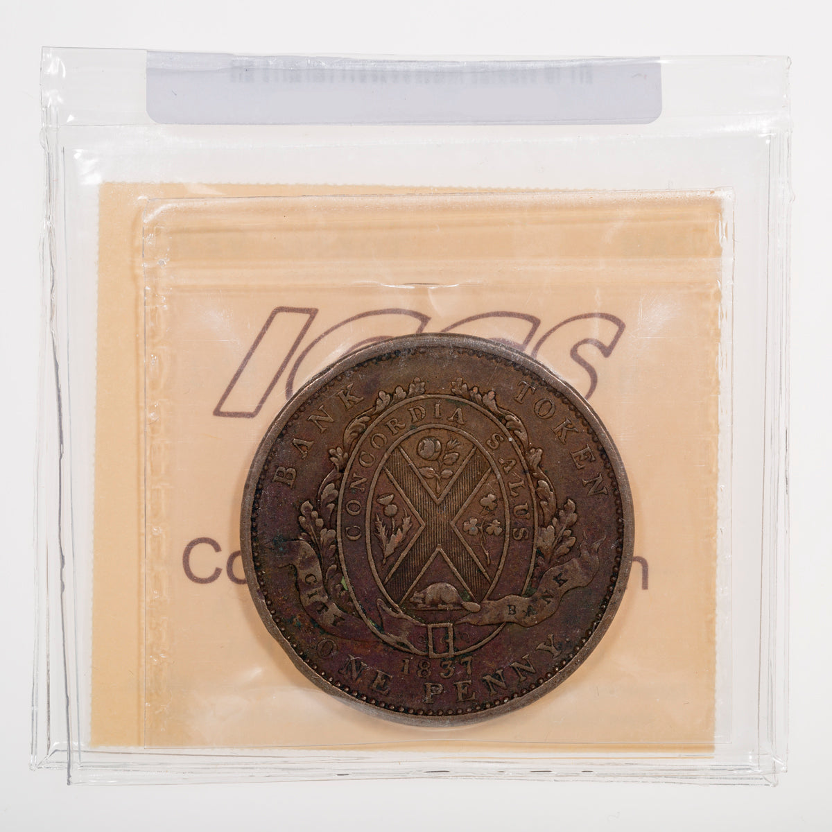 Lower Canada CH# LC-9A1 Province Du Bas Canada One Penny City Bank 1837 Strong, Period ICCS VF-30