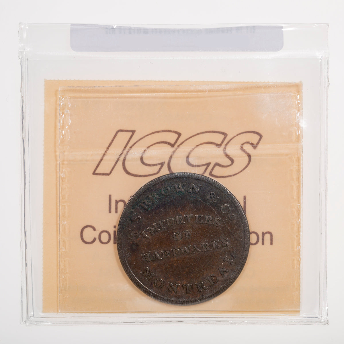 Lower Canada CH# LC-15A3 T.S. Brown & Co. Importers of Hardwares Montreal (1832) Far "S", Period ICCS EF-40