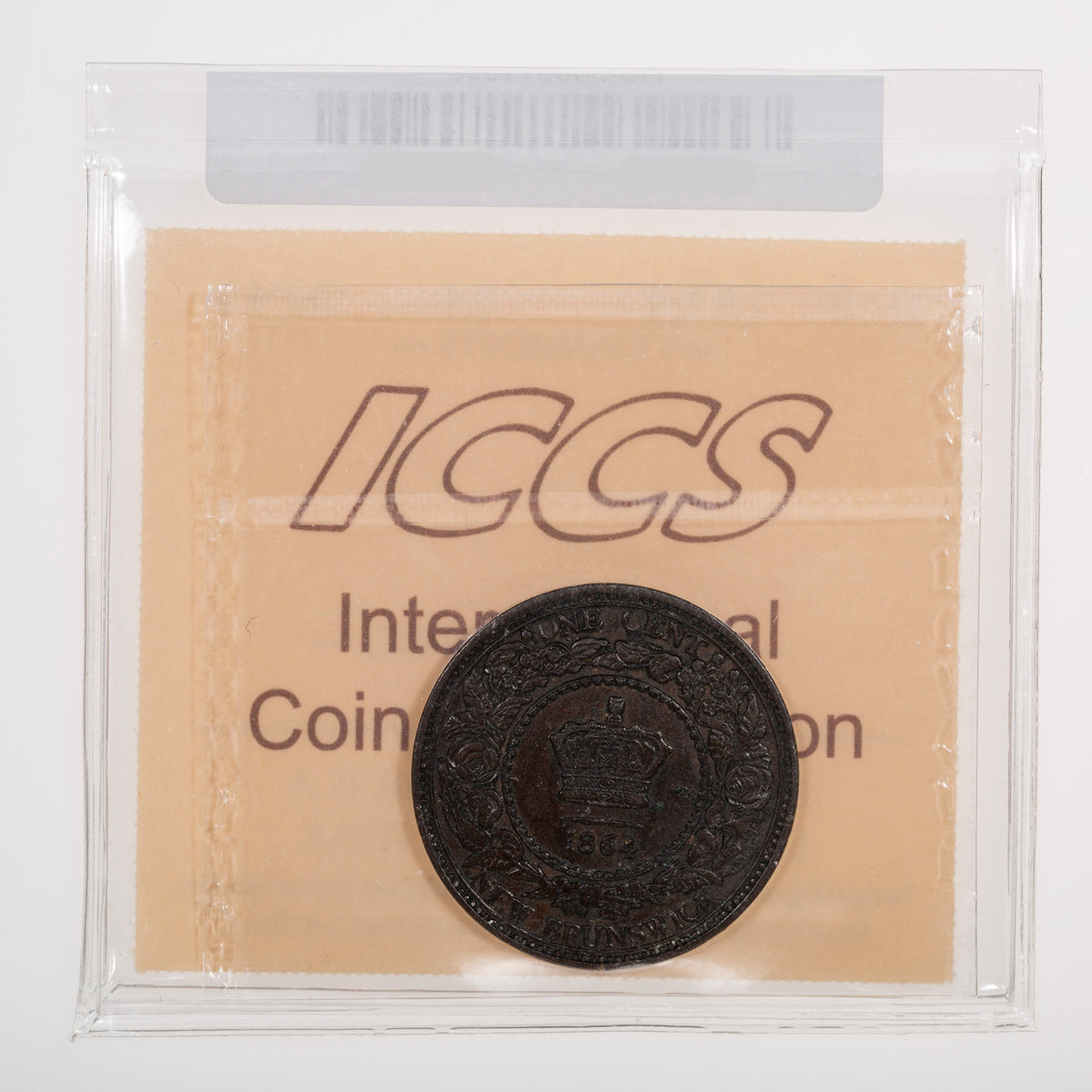 NB 1 Cent 1864 Long 6 ICCS EF-45