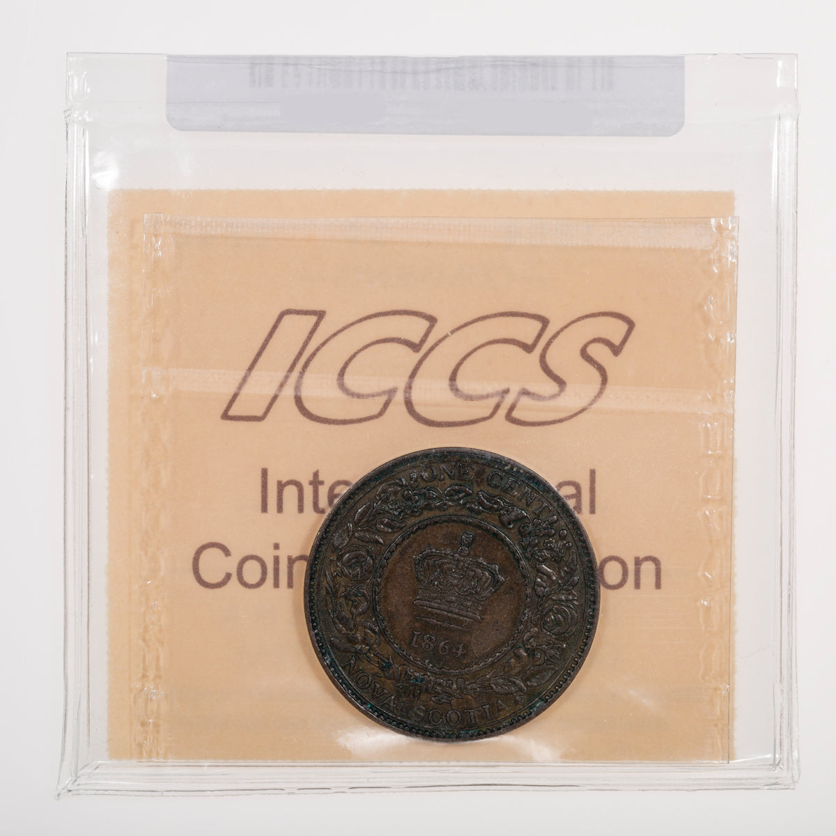 NB 1 Cent 1864 Long 6 ICCS EF-40