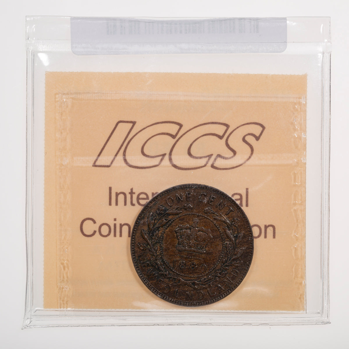 NFLD 1 Cent 1880 Round 0 Even Date ICCS EF-40