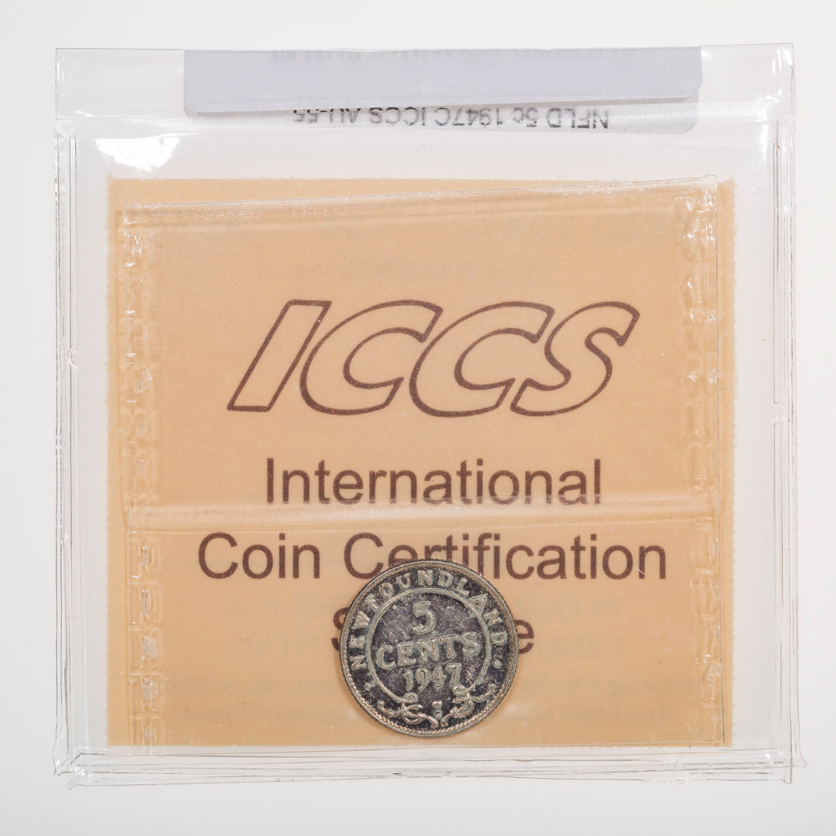NFLD 5 Cent 1947C ICCS AU-55
