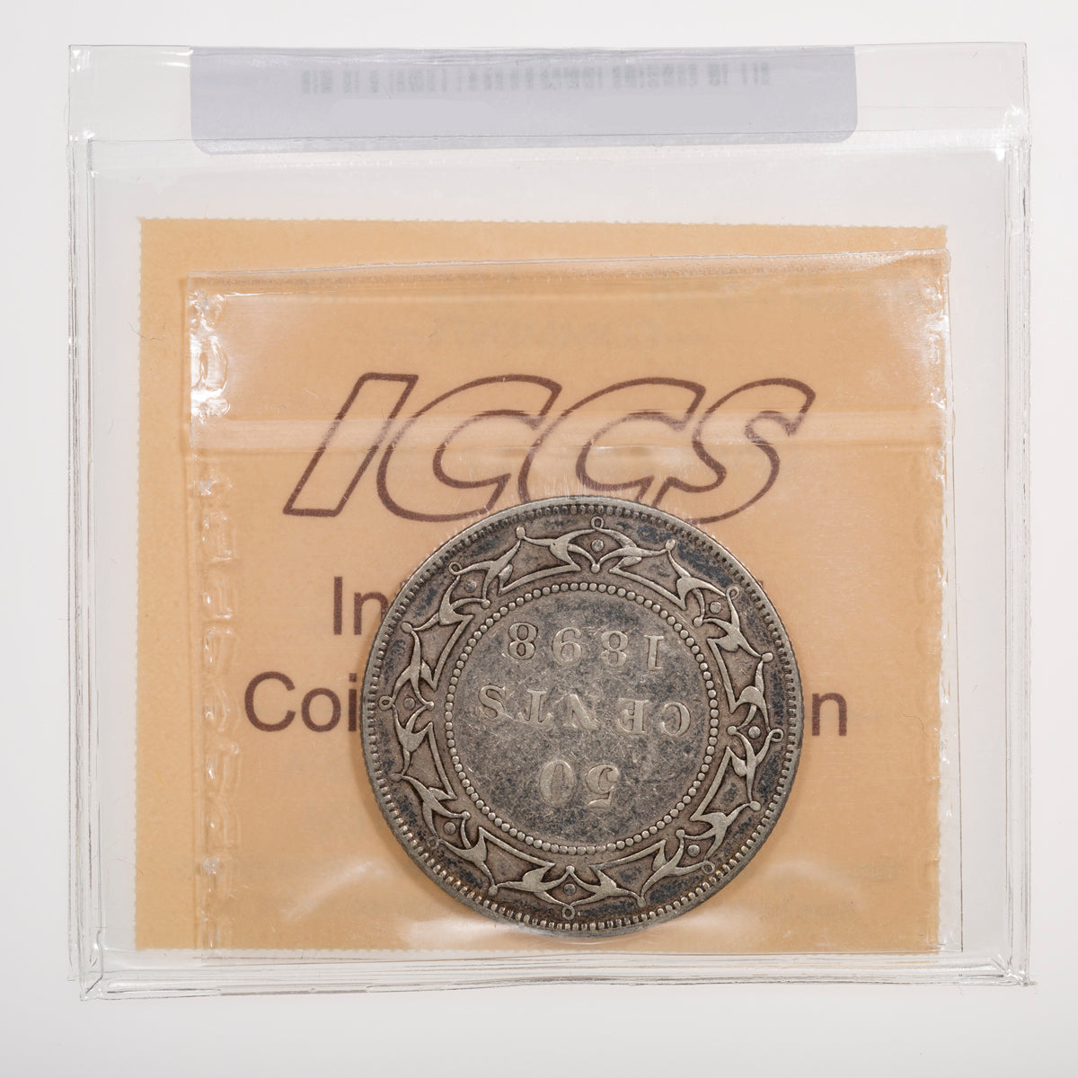 NFLD 50 Cent 1898 Obverse 1 Small W ICCS VF-20