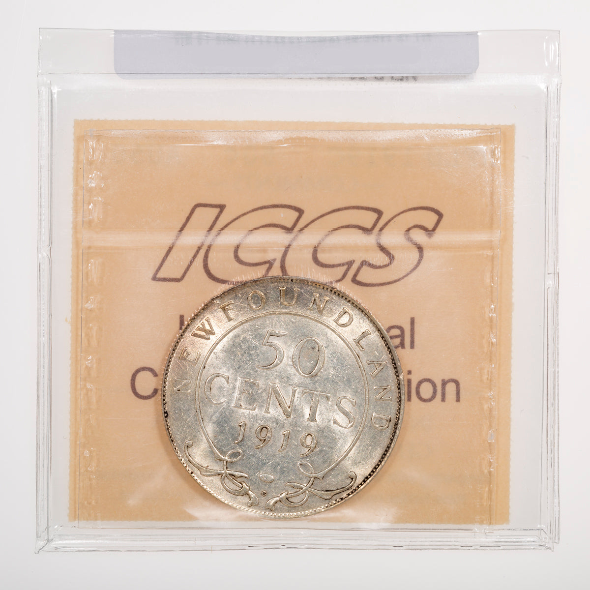 NFLD 50 Cent 1919C ICCS AU-50