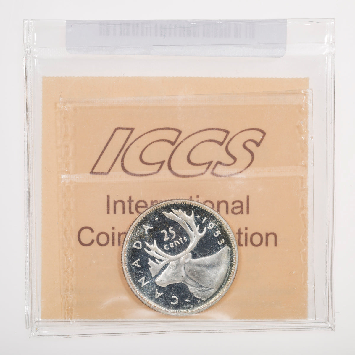 25 Cent 1953 Small Date ICCS SP-64 UHC