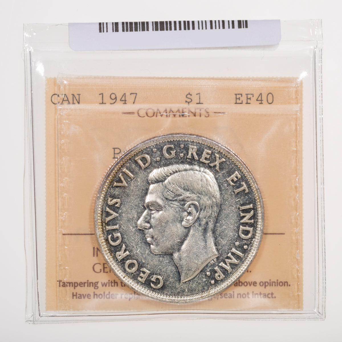 $1 1947 Pointed 7 ICCS EF-40