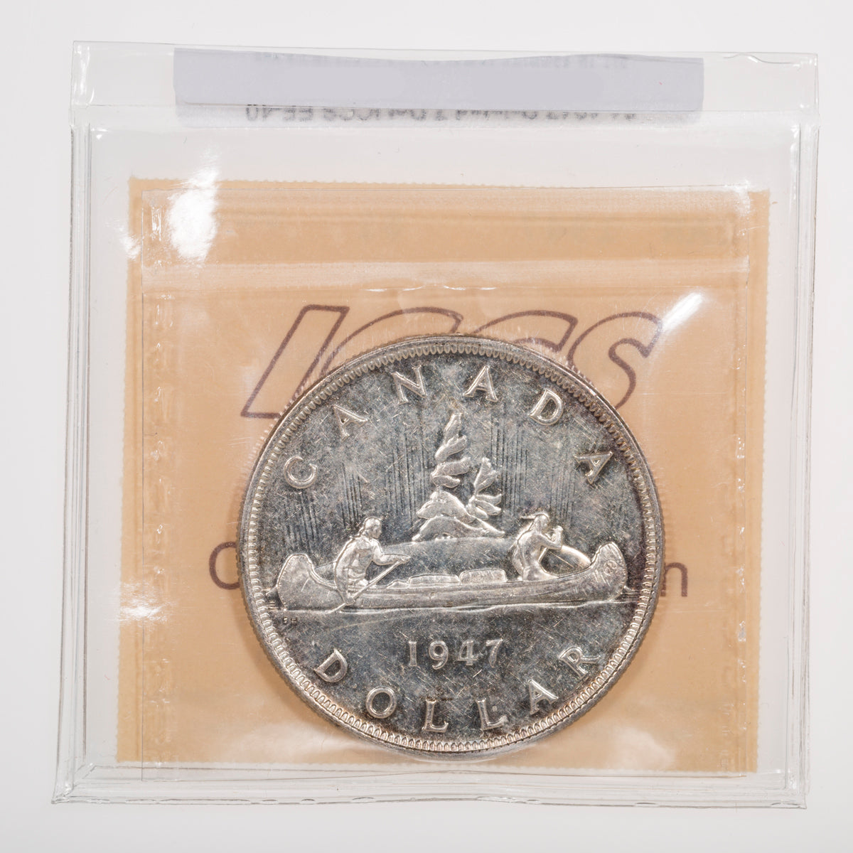 $1 1947 Pointed 7 Dot ICCS EF-40