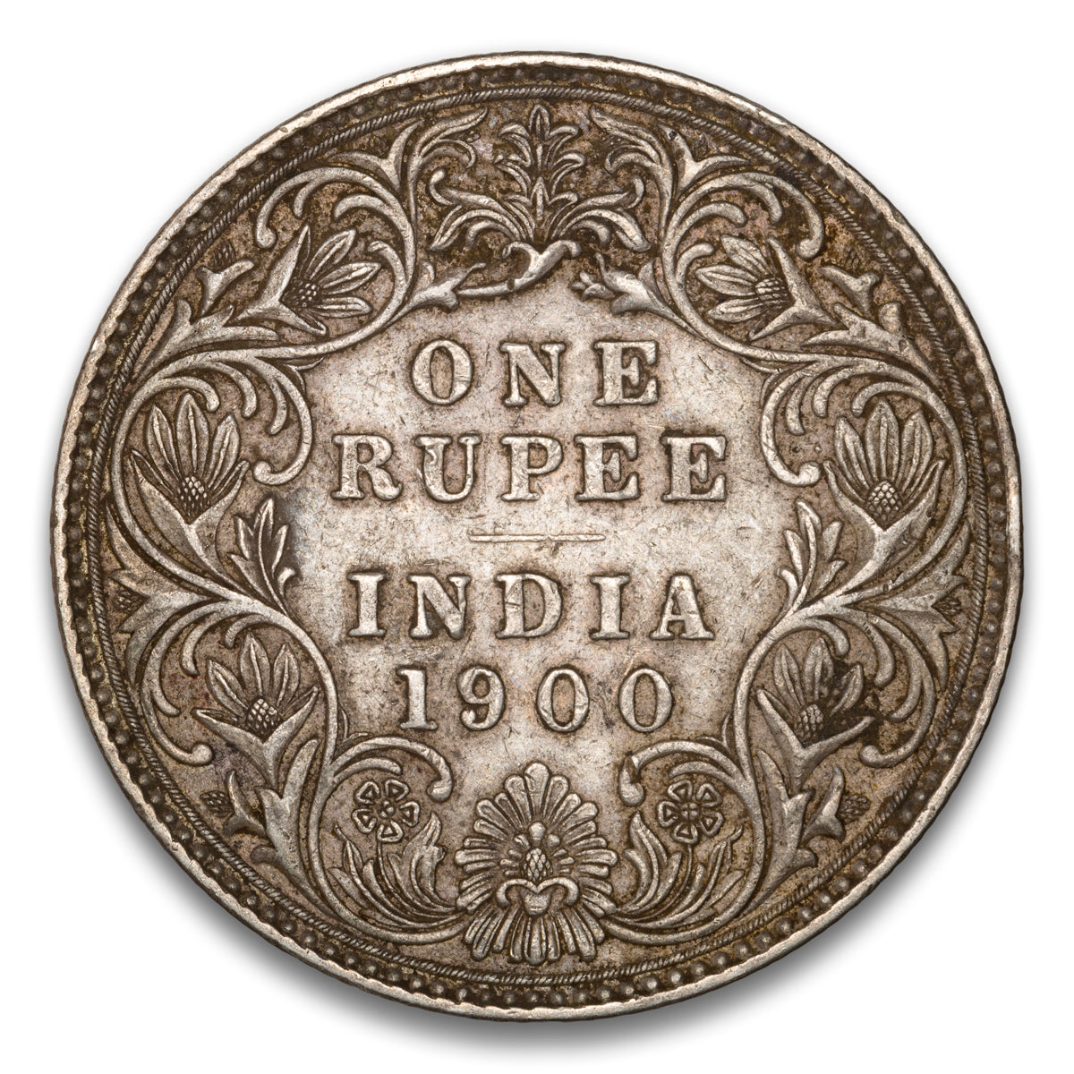 India Silver 1 Rupee 1900
