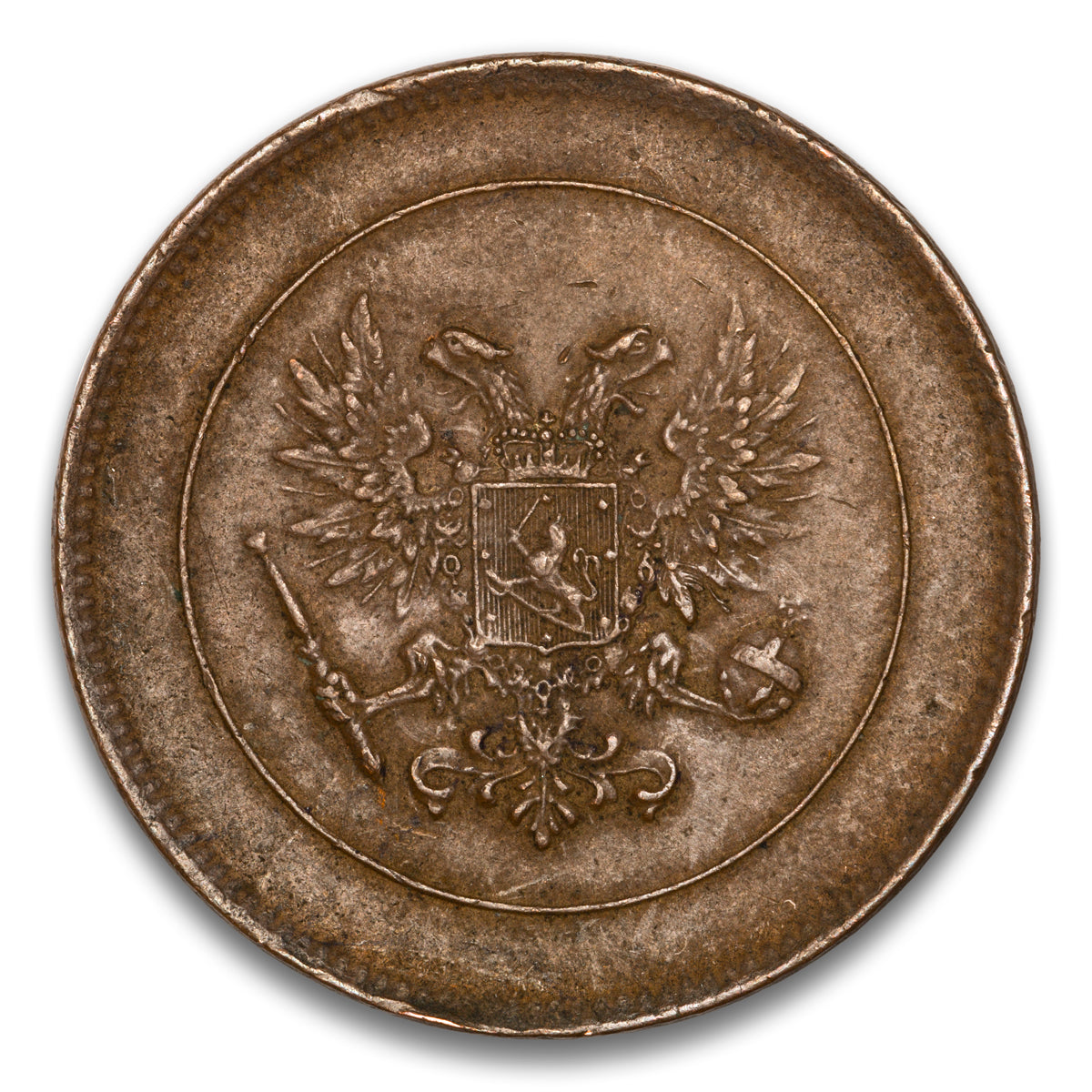 Finland (Civil War) Base 5 Pennia 1917