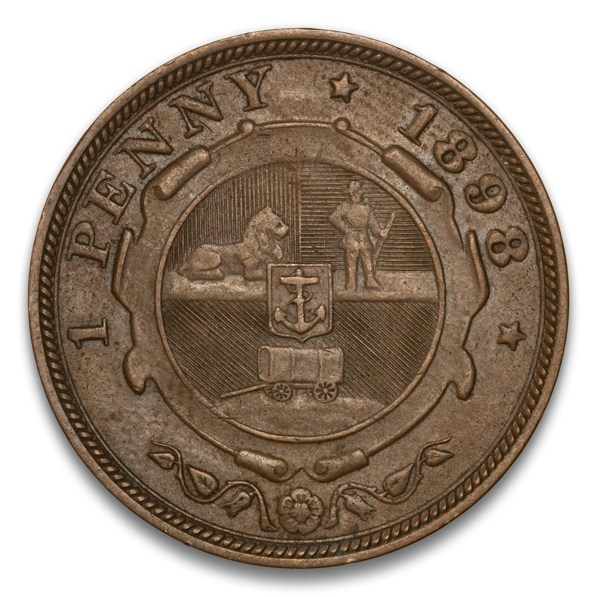 South Africa Base 1 Penny 1898