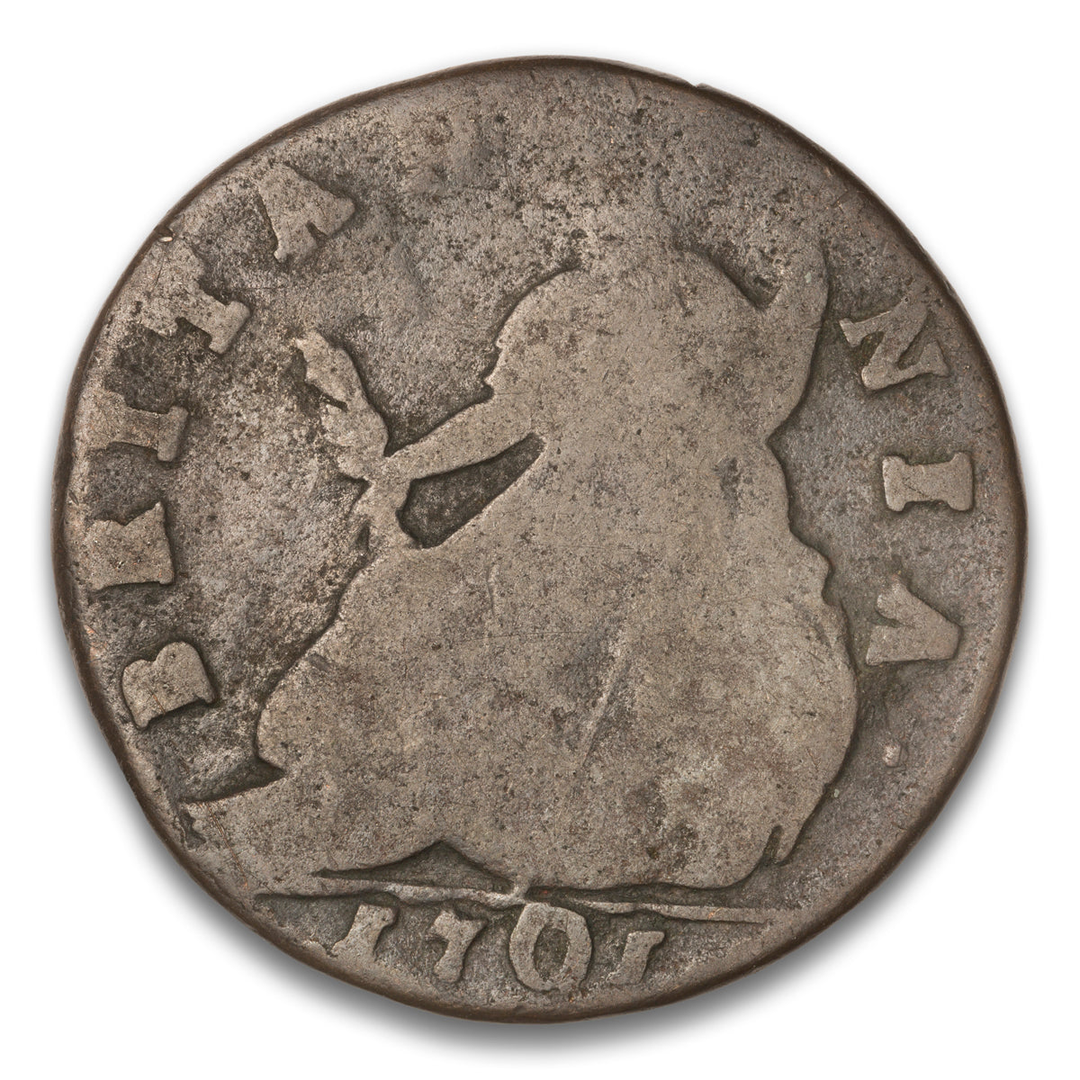 England Base 1/2 Penny 1701