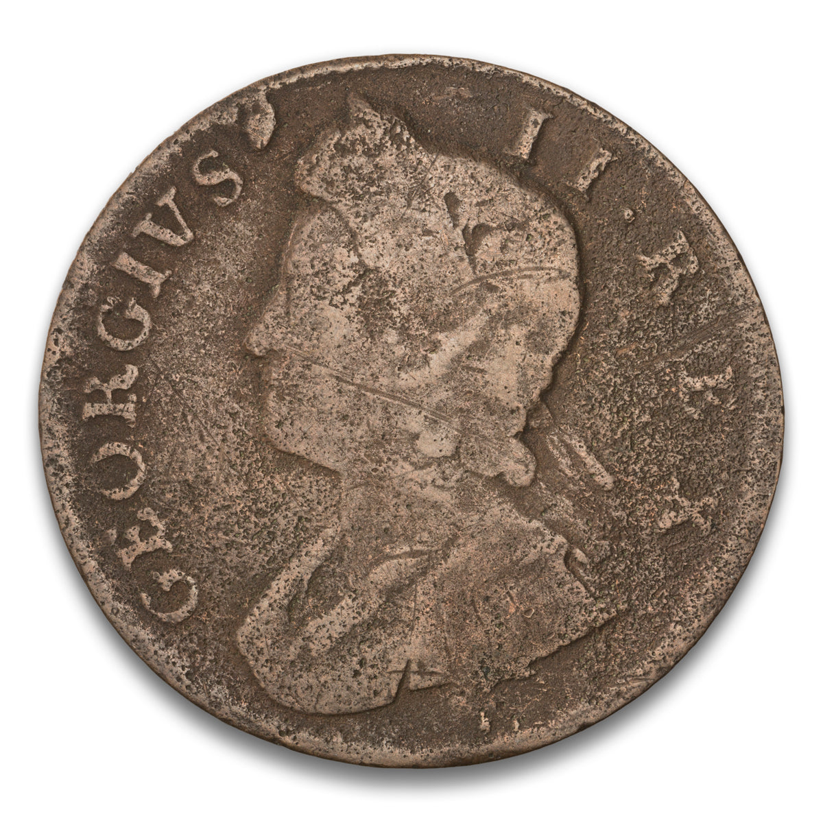 Great Britain Base 1/2 Penny 1733