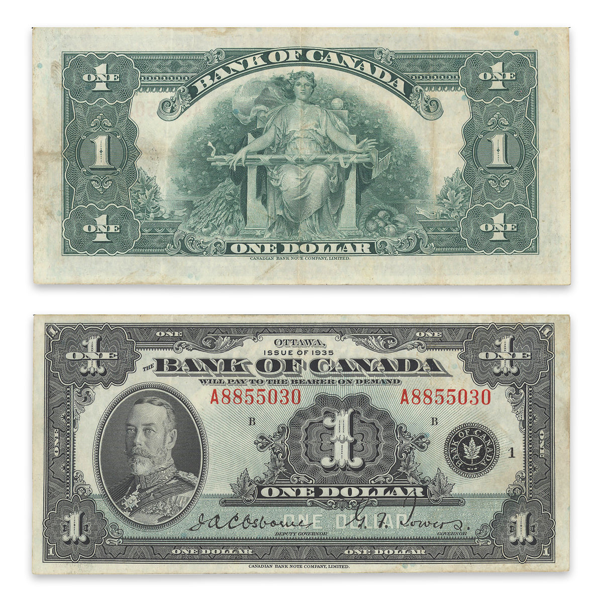 $1 1935 English BC-1 Osborne-Towers Prefix A EF-40