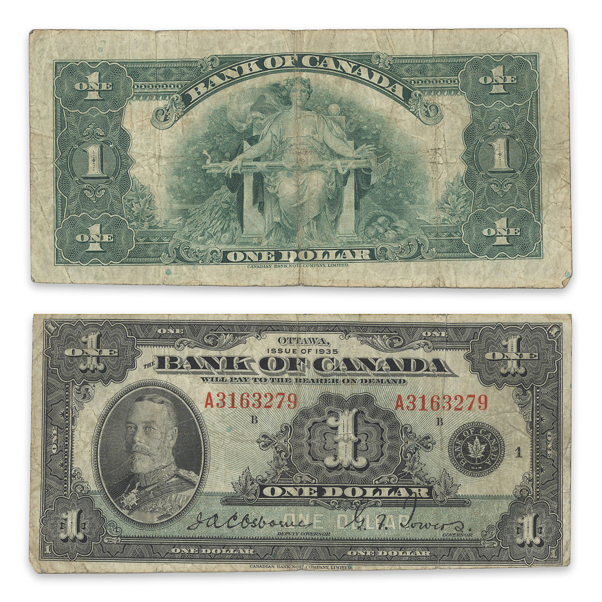 $1 1935 English BC-1 Osborne-Towers Prefix A VG-10