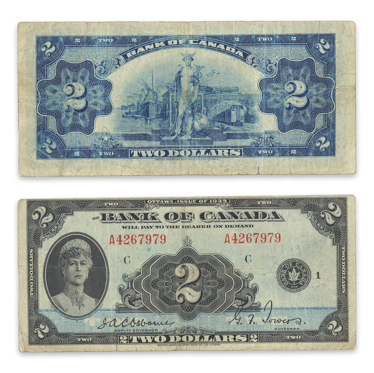 $2 1935 English BC-3 Osborne-Towers Prefix A F-15