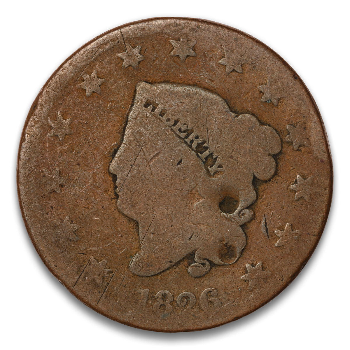 US 1 Cent Coronet 1826 Non-Certified FR-2