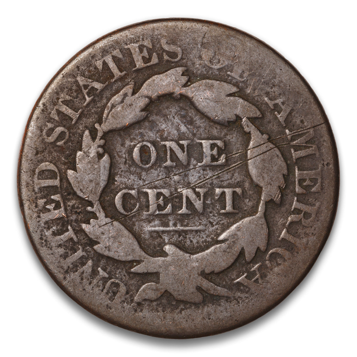 US 1 Cent Coronet 1829 Large Letters Non-Certified aG-3